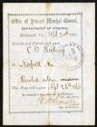 Pass that allowed C.B. Keeling to travel home after the Civil War